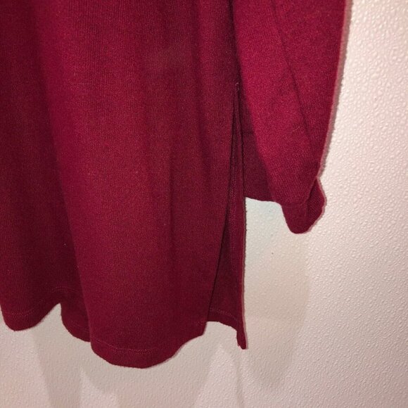 Maurices Womens Size XXL Maroon Open Front Pockets Stretch Sweater Cardigan Top - Picture 9 of 13
